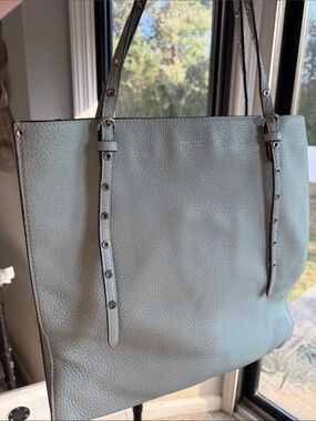 henri bendel Light Blue Pebbled Leather Tote